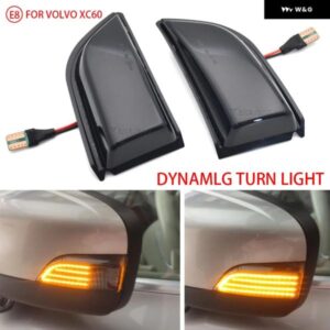 ボルボ XC60 2008-2014 2X LED ダイナミックウィンカー ライトサイド ウイング ミラー シーケンシャルウインカー インジケータランプ 31217288 31217289