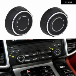ポルシェ オーディオ ノブカバー CD マルチメディアボリューム コントロール スイッチ ボタン ケイマン カイエン ボクスタースパイダー 981