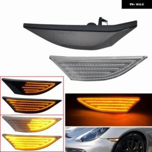ポルシェ 2個 ダイナミック LED フロントサイドマーカー ウィンカーランプ 991 911 カレラ 981 982シリーズ 718 ケイマン ボ