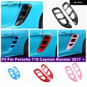 ポルシェ エンジン サイドボディエアフローフェンダーインテークフード ボンネット ベントカバー トリム 718 ケイマンボクスター 2017 - 2