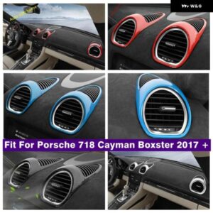 ポルシェ ダッシュボード 空調 AC コンセントベント 装飾 フレーム カバー トリム 718 ケイマンボクスター 2017 - 2021 アクセサ