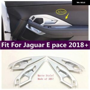 ジャガー インナー ドア プル ドアノブ ハンドル ボウル カバー トリム E-PACE E ペース 2018 - 2023 ABS 装飾 パーツ