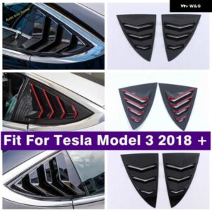 テスラ リアウィンドウルーバーシャッター サイドベント 装飾 パネル カバー トリム モデル3 2018-2021 カーアクセサリー