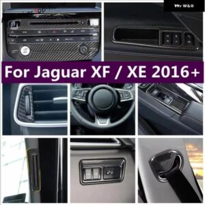ジャガー ヘッドライト ボタン 電気公園ハンドブレーキ EPB 装飾 カバー トリム XF XE 2016-2019 カーボンカーアクセサリー