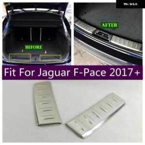 ジャガー リアテール トランク バンパー プロテクター ドアシルプレート 装飾 モールドカバー トリム F ペース 2017 - 2022 アクセ