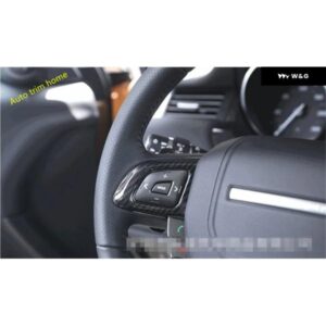ランドローバー ABS ステアリングホイール フレーム カバー トリム 2ピース レンジローバー イヴォーク 2012 - 2018 オートアクセサ