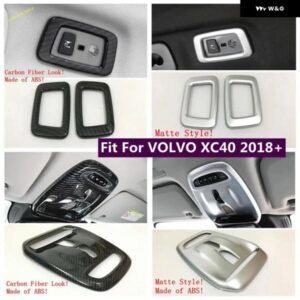 ボルボ フロントリア ルーフ ドームカーテシー読書灯ランプ コントロール スイッチ 装飾 カバー トリム XC40 2018 - 2024 カーアクセサリー