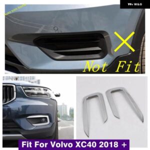 ボルボ ABS クロームフロントヘッドバンパー フォグライト ランプ 装飾 フレーム カバー トリム XC40 2018 - 2024 カーアクセサリー