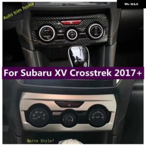 スバル ABS マットカーボンミドル 空調 AC 装飾 パネル カバー トリム XV CROSSTREK 2017-2021 カーアクセサリー