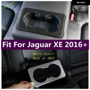 ジャガー ABS カーボン中後列シートウォーターカップ ホルダー 装飾 フレーム カバー トリム XE 2016-2018 カーアクセサリー