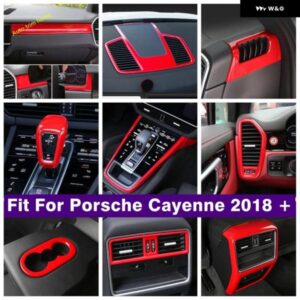 ポルシェ ダッシュボード エア AC ガラスリフト ボタン ギア ボックス ライト コントロール パネル フックカバー トリム カイエン 2018