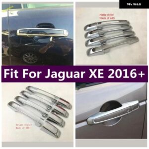 ジャガー ABS クローム外側ドアプルハンドル 装飾 キャップカバー トリム XE 2016-2018 カーアクセサリー