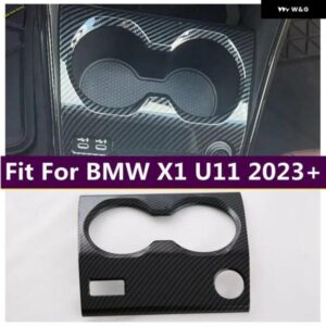 BMW コンソール 中央フロントウォーターカップボトル ホルダー パネル 装飾 フレーム カバー トリム X1 U11 2023 2024 カーアクセサリー
