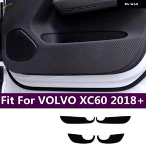 ボルボ ドア抗キック パッド カーボンルック ステッカー プロテクター カバー 汚れ防止フィルムカバー XC60 2018 - 2021 カーアクセサリー