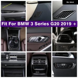 BMW ギア シフト ボックス / ダッシュボード エアAC アウトレット /ウィンドウリフト ボタン カバー トリム 3シリーズ G20 2019 - 2024 ブラック