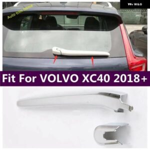 ボルボ ABS クロームリアウィンドウ ウインドスクリーン ワイパー 装飾 プロテクター キット カバー トリム XC40 2018 - 2024 カーアクセサリー
