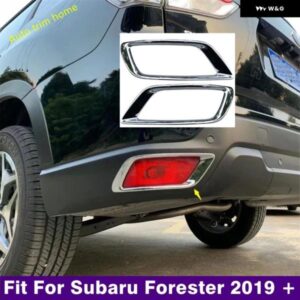 スバル ABS クロームリアバンパー フォグランプ ランプ 装飾 フレーム カバー トリム フォレスター 2019-2022 カーアクセサリー