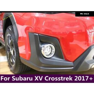 スバル ABS クロームフロント フォグライト ランプ 装飾 フレーム カバー トリム XV CROSSTREK 2017-2021 カーアクセ