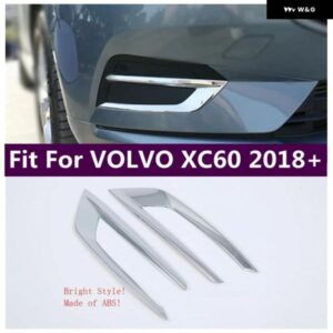 ボルボ ABS クロームフロント フォグライト ランプ アイブロウ 装飾 名声カバー トリム XC60 2018-2021 カーアクセサリー