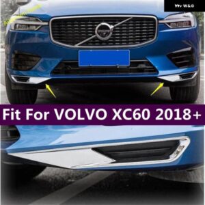 ボルボ ABS クロームフロント フォグライト ランプコーナー アイブロウ 装飾 フレーム カバー トリム XC60 2018 - 2021 アクセサリー