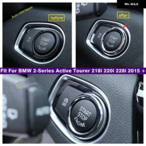 BMW スタート ストップ エンジン システム スイッチ ボタン 装飾 リング カバー トリム 2シリーズ アクティブ ツアラー F45 F46 220I 228I 2015 - 2019