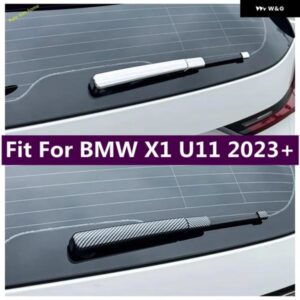 BMW ABS クロームカーボンリア トランク ウィンドウ ワイパー アームブレード 装飾 フレーム カバー トリム X1 U11 2023 2024 カーアクセサリー