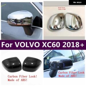 ボルボ 外側ドアバックミラー 装飾 フレーム プロテクター シェルキャップカバー ハウジング トリム XC60 2018-2021 カーアクセサリー