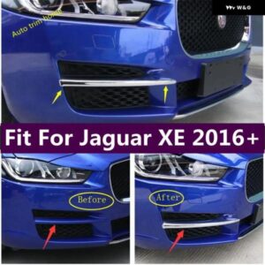 ジャガー フロントバンパー フォグライト ランプ グリル アイブロウ 装飾 カバー トリム XE 2016 - 2023 ABS アクセサリー