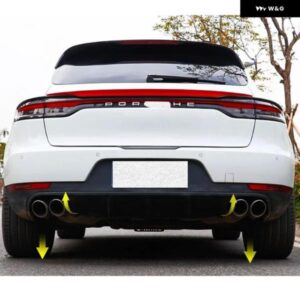 ポルシェ トランク スポイラー ウィング マカン GTS リア テールライト 装飾 ABS カーボンテールリップ 2018-2023