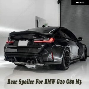 BMW 3シリーズ G20 320I 330D 330E 330I M340I M 340D G80 M3 2019-2023 PSM スタイル リアルーフ リップ スポイラー ウイング ABS カーアクセサリー