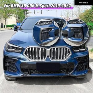 BMW フロントバンパー サイド スポイラー スプリッター X6 G06 M スポーツ 2019-2022 エアベント ウィンドブレード フレーム トリム グロスブラック