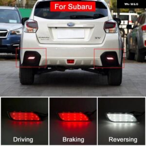 スバル 3-IN-1 LED リアバンパー リフレクター ランプバックアップブレーキストップライト インプレッサ WRX STI XV エクシー