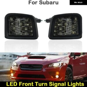 スバル フロント LED コーナーランプ WRX WRX STI 2015-2018 クリアランスライト ウインカーライト スモーククリアブラッ