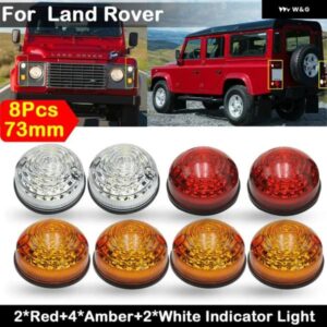 ランドローバー 4 * イエロー+2 * クリア+2 * レッド LED ウィンカーランプ ストップライトクリアランスライト ディフェンダーフル LED ランプ アップグレー