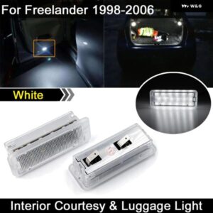 ランドローバー 2個 LED キャリア トランク ライト フリーランダー 1998-2006 白色 LED ドア下カーテシー インテリア 足元ライト