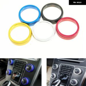 ボルボ 4X 合金 カー エアコン ノブ スイッチ ボタン リング トリム ステッカー スタイリング S60 V60 XC60 S60 LS80 V40