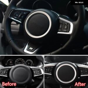 ジャガー 合金 車内 ステアリングホイール リング トリム スタイリング ステッカー XF XFL XE F-TYPE F-PACE アクセサリー