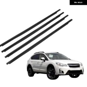 スバル 4個 ブラック外側窓ガラスゴム XV 2011-2017 61280-FJ011 113 CM 101 CM プロテクター ウェザースト