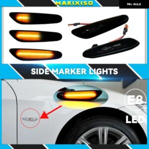 BMW ダイナミック流れる LED ウインカーサイド マーカーライト ウインカーランプ E90 E91 E92 E93 E60 E87 E82 E46