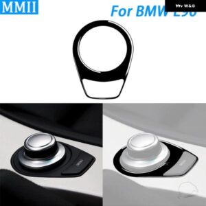BMW 3シリーズ E90 2006-08 ピアノブラックトランス ミッション コントロール ノブ パネル トリム カバー インテリア 装飾アクセサリー ステッカー