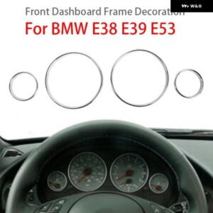 BMW クロームゲージダッシュダイヤルリング ベゼル トリム スピードメーター AC E39 E38 E53 車サークル スタイリング カバー カーアクセサリー