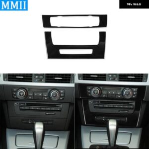 BMW 3シリーズ 2005-2012 E90 E92 ピアノブラック エアコン CD コントロール パネル プラスチック カバー インテリア ACCESSORIERS ステッカー