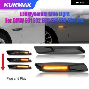 BMW 車 LED ダイナミックサイドライト E81 E82 E87 E88 E90 E91 E92 E93 E60 E61 X1 E84 X3 E83 マーカー流れる水フリックウィンカー