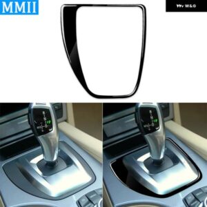BMW 5シリーズ E60 変換 5シリーズ 2008-2010 ピアノブラック ギア シフト パネル トリム カバー カー インテリア アクセサリー ステッカー