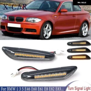 BMW 2個 LED ダイナミックサイド ウィンカーライト サイドマーカーフェンダーランプ 1 3 5シリーズ E46 E60 E61 E81 E82 E83 E88 E90 E91 E92 E93