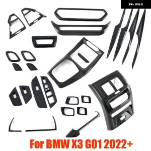 BMW ABS カーボン X3 G01 2022+ インテリア アクセサリーウィンドウスイッチ ギア シフト パネル センター コントロール エアベント カバー