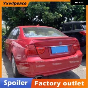 BMW 3シリーズ E90 2005-11 ABS プラスチック 未塗装カラー リア ウイング トリム トランク スポイラー トランク リップ