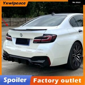 BMW M4 スタイル カーボン/ABS 黒リア トランク リップ スポイラー ウィング F10 5シリーズ 520I 525I 528I 535I 550I 2010-2017