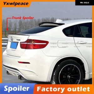 BMW X6 E71 ルーフ スポイラー 2008-14 ABS プラスチック プライマーカラーリア トランク リップ スポイラー ウイング