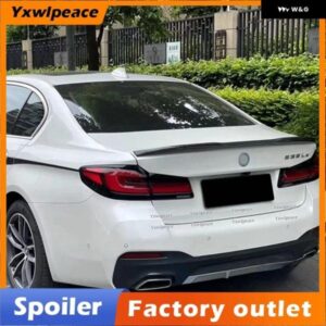 BMW プロ スタイル リア トランク リップ スポイラー 5シリーズ G30 F90 M5 2018-23 ABS グロスブラックカーボンルック